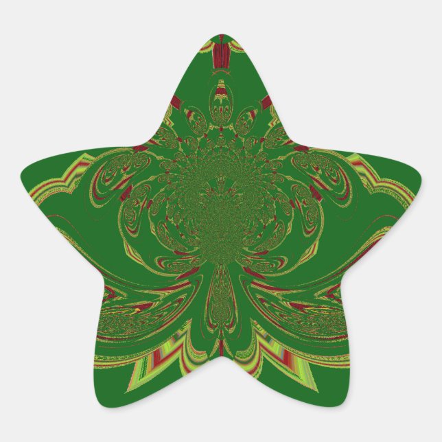 Green Crown Star Sticker (Front)