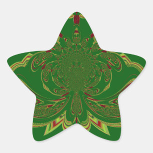 Green Crown Star Sticker