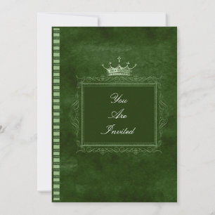 Green Crown Wedding Invitations