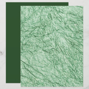 Green Crumpled Paper Texture Scrapbook Paper