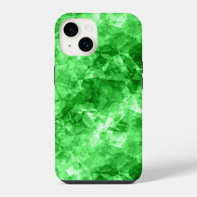 Green Crumpled Texture iPhone Case (Back)