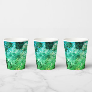 Green Crystals Paper Cups