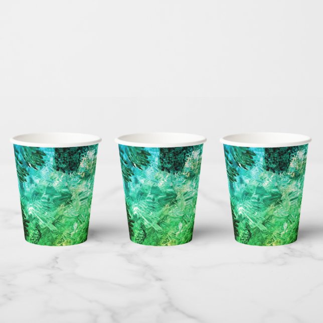 Green Crystals Paper Cups (Multi)