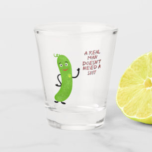 Green cucumber T-Shirt Shot Glass