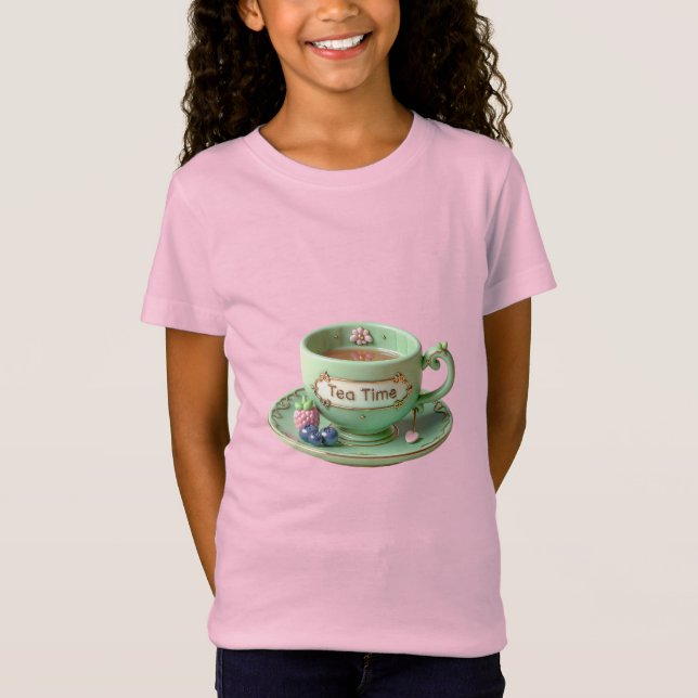 Green Cup, Raspberry, and Blueberry T-Shirt (Front)