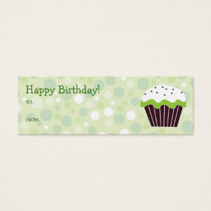 Green Cupcake Gift Tag