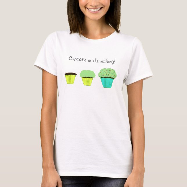Green Cupcake in the Making T-Shirt (Front)