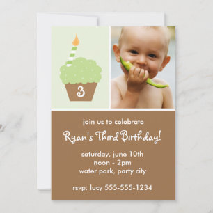Green Cupcake Invitation