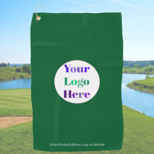 Green Custom Golf Towels With Logo No Minimum