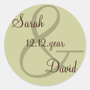 green Custom Monogram label