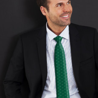 Green Custom Name Monogram Quote  Tie