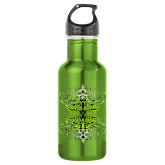 Green Custom Tribal Tattoo Design 532 Ml Water Bottle