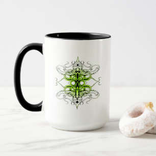 Green Custom Tribal Tattoo Design Mug