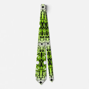 Green Custom Tribal Tattoo Design Tie