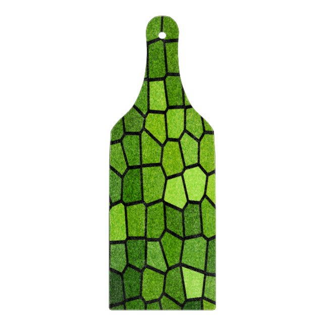 Green Cut Glass Look  Cutting Board (Front)