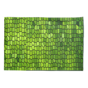 Green Cut Glass Look Pillowcase
