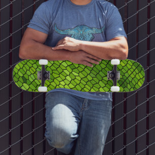 Green Cut Glass Look  Skateboard