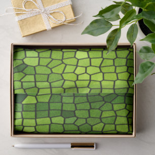Green Cut Glass Look Tissue Paper