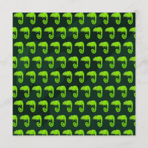 Green cute chameleon menu