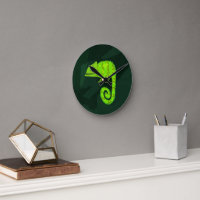 Green cute chameleon