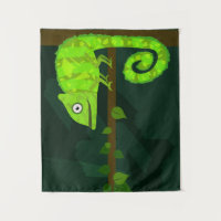 Green cute chameleon