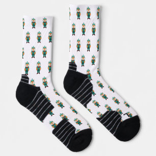 Green Cute Fox Socks
