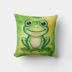 Green cute frog cushion