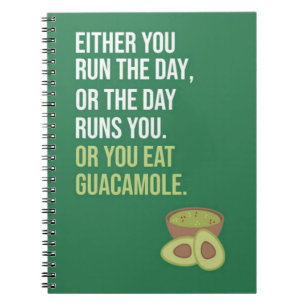 Green Cute Funny Guacamole Gifts Avocado Fruit Notebook