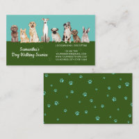 Green Cute Paws Watercolor Dogs