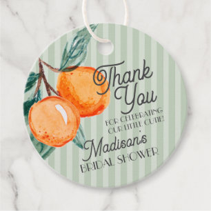 Green Cutie Main Squeeze Citrus Bridal Shower Favour Tags