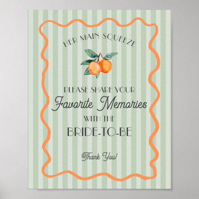 Green Cutie Main Squeeze Favourite Memories Bride Poster (Front)