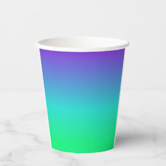 Green Cyan Purple Sorbet Spring Paper Cup
