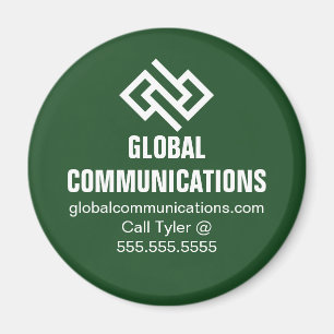 Green Cyber Technology Computer Company Custom Magnet