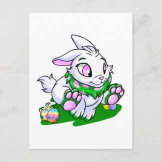 Green Cybunny racing through neggs Postcard