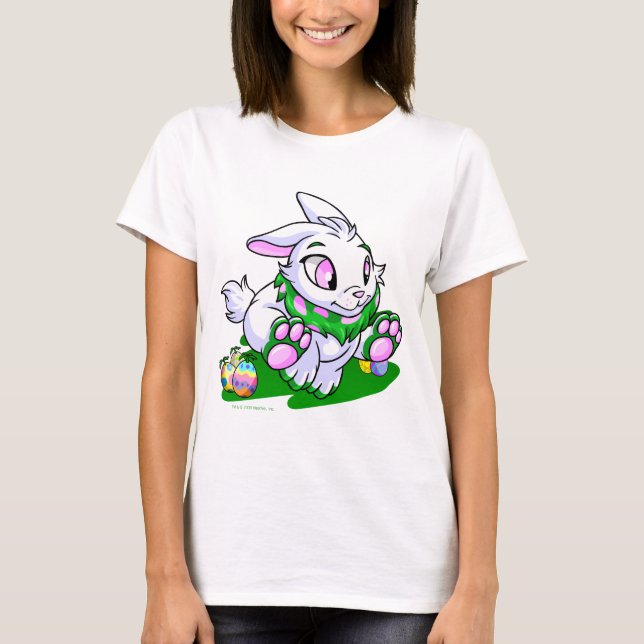 Green Cybunny racing through neggs T-Shirt (Front)