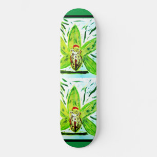 Green Cymbidium Orchid Skateboard