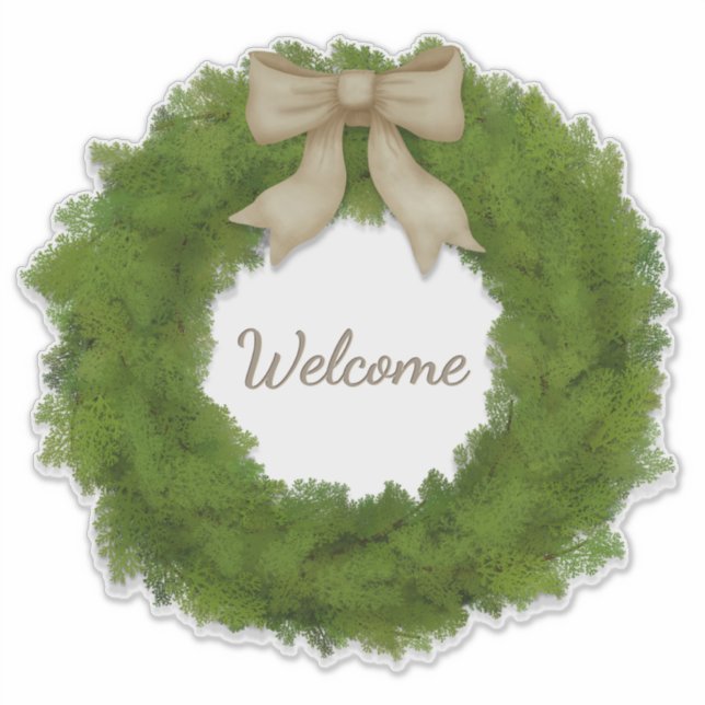 Green Cypress Wreath With Bow Custom Name or Tex (Front)