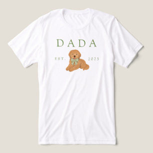 Green Dada Goldendoodle Puppy Birthday Tri-Blend Shirt