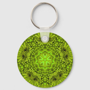GREEN DAHLIA KEY RING