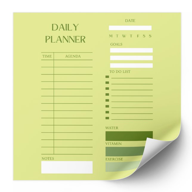 Green Daily Planner To-Do List Notepad (Creator Uploaded)