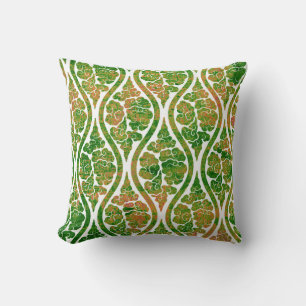 Green Damask Abstract Elegant Home Decor Cushion