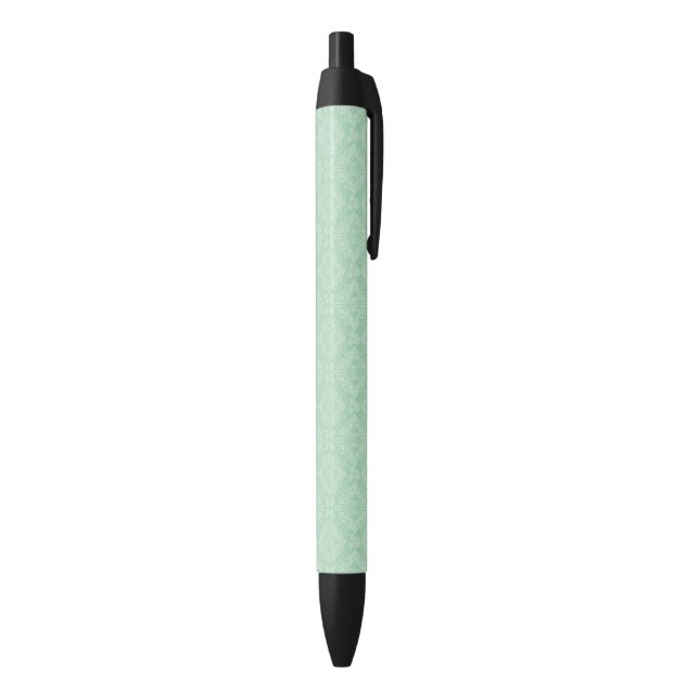 Green damask pattern black ink pen (Bottom (Vertical))