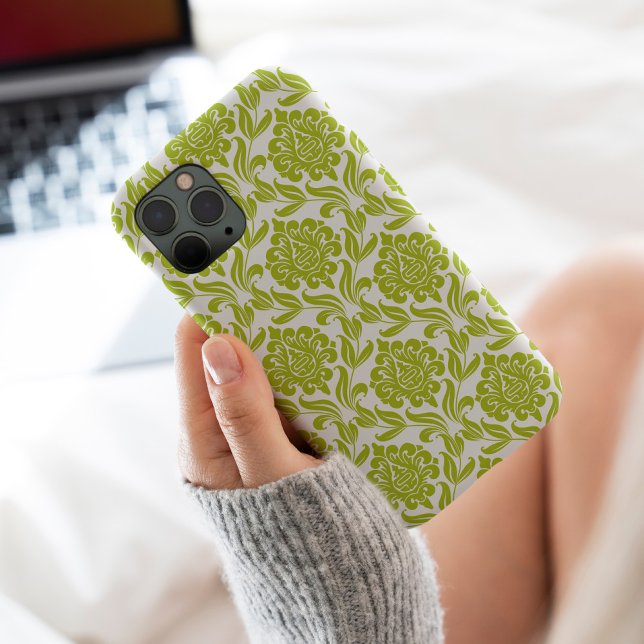 Green Damask Pattern Case-Mate iPhone Case (Creator Uploaded)