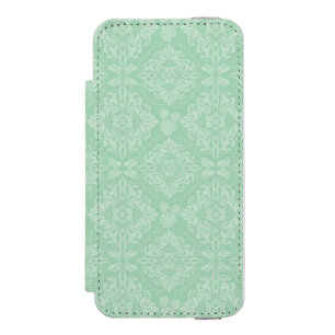 Green damask pattern incipio watson™ iPhone 5 wallet case