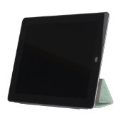 Green damask pattern iPad cover (Folded)