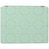 Green damask pattern iPad cover (Horizontal)