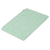 Green damask pattern iPad cover (Side)