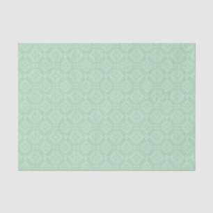 Green damask pattern tissue paper