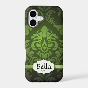 Green Damask with name