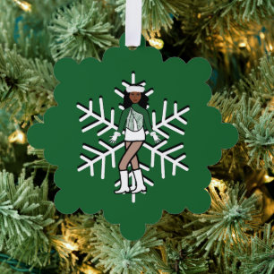 Green Dancer Tree Decoration Card
